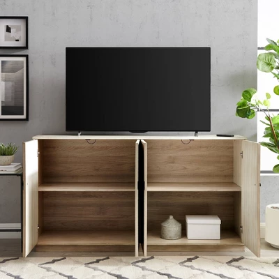 62" Helga Classic 4 Door Sideboard Birch - Saracina Home 2 62" Helga Classic 4 Door Sideboard Birch - Saracina Home - Image 2