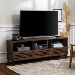 Visconti Boho Slat Door Storage Console TV Stand For TVs Up To 80" - Saracina Home 23 Visconti Boho Slat Door Storage Console TV Stand For TVs Up To 80" - Saracina Home -Saracina Home GUEST 9d6c3b75 5e91 4f4a 93a4 351b5dfd97a4