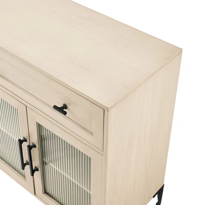 4 Door Reeded Glass Storage Sideboard - Saracina Home 5 4 Door Reeded Glass Storage Sideboard - Saracina Home - Image 5