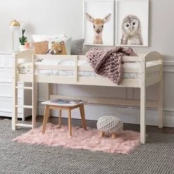 Twin Solid Pine Wood Low Loft Bed White - Saracina Home 12 Twin Solid Pine Wood Low Loft Bed White - Saracina Home -Saracina Home GUEST 9f88cefa 1107 47f5 9d58 07ca6ee6ceaf