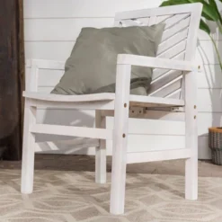 2pk Slatted Chevron Acacia Wood Patio Chairs - Saracina Home 24 2pk Slatted Chevron Acacia Wood Patio Chairs - Saracina Home -Saracina Home GUEST 9fa99a43 a90b 485d a0db f63d7f71c2a6