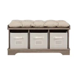 42" Upholstered Wood Entryway Bench With Storage - Saracina Home 8 42" Upholstered Wood Entryway Bench With Storage - Saracina Home -Saracina Home GUEST 9fd17880 8594 4230 97d7 e218b6ad18eb