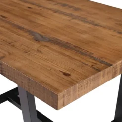 52" Modern Farmhouse Solid Wood Distressed Plank Top Dining Table - Saracina Home 11 52" Modern Farmhouse Solid Wood Distressed Plank Top Dining Table - Saracina Home -Saracina Home GUEST a0004985 299c 4f91 99ba 9b1acae6059f