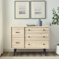 Ivora Lifted Mid-Century Modern Asymmetrical 5 Drawer Dresser - Saracina Home 12 Ivora Lifted Mid-Century Modern Asymmetrical 5 Drawer Dresser - Saracina Home -Saracina Home GUEST a177ed74 4537 4f4a b9db f2c581dbedf6