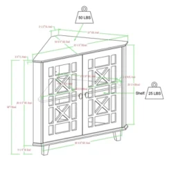 2 Door Corner Accent Cabinet With Fretwork Doors - Saracina Home 20 2 Door Corner Accent Cabinet With Fretwork Doors - Saracina Home -Saracina Home GUEST a18e1f43 b6f9 4000 b005 ef27a6115445