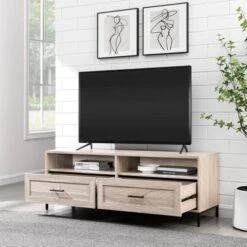Orin Modern 2 Drawer TV Stand For TVs Up To 60" - Saracina Home -Saracina Home GUEST a3607248 2df7 48f4 950a fc1036bb5be3
