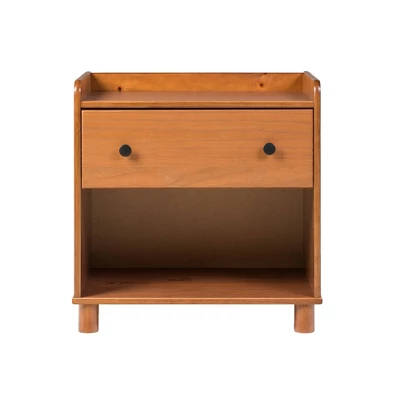Katie Transitional Tray Top 1 Drawer Solid Wood Nightstand Caramel - Saracina Home 18 Katie Transitional Tray Top 1 Drawer Solid Wood Nightstand Caramel - Saracina Home - Image 18