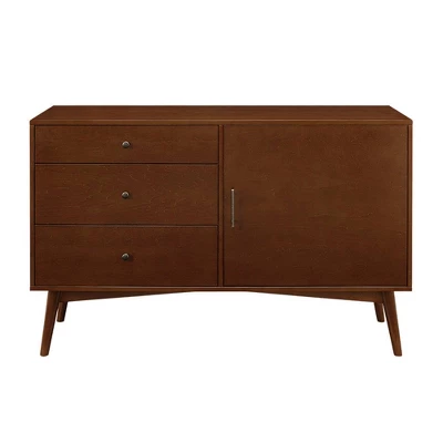 Mid-Century Modern With Closed Storage TV Stand For TVs Up To 58" Walnut - Saracina Home 11 Mid-Century Modern With Closed Storage TV Stand For TVs Up To 58" Walnut - Saracina Home - Image 11