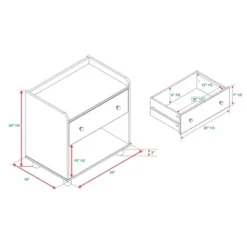 Set Of 2 Katie Transitional Tray Top 1 Drawer Solid Wood Nightstands Caramel - Saracina Home 17 Set Of 2 Katie Transitional Tray Top 1 Drawer Solid Wood Nightstands Caramel - Saracina Home -Saracina Home GUEST aa86a644 1088 4491 99db ac863c4ab818