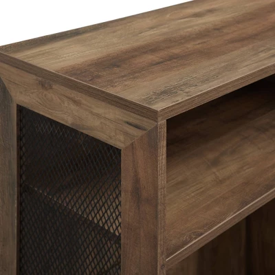 40.25" Grevaldi Urban Industrial Mesh Side Horizontal Bookshelf - Saracina Home 4 40.25" Grevaldi Urban Industrial Mesh Side Horizontal Bookshelf - Saracina Home - Image 4