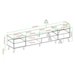 Mid-Century Modern Wide Storage TV Stand For TVs Up To 90" - Saracina Home -Saracina Home GUEST ab849d12 16de 4623 8ed9 7b3fa2bb7fe4