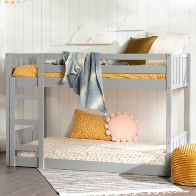 Twin Over Twin Wood Detachable Slat Bunk Bed - Saracina Home 11 Twin Over Twin Wood Detachable Slat Bunk Bed - Saracina Home - Image 11