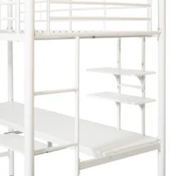 Twin Analise Metal Loft Bed With Wood Desk - Saracina Home 8 Twin Analise Metal Loft Bed With Wood Desk - Saracina Home -Saracina Home GUEST b4bbba92 aba8 44d4 9b1e 7ffe5362405a