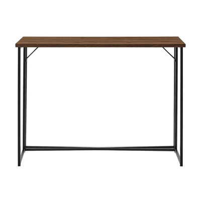 Maxwell Modern Glam Simple Y Leg Writing Desk Dark Walnut - Saracina Home 2 Maxwell Modern Glam Simple Y Leg Writing Desk Dark Walnut - Saracina Home - Image 2