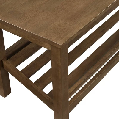 Modern Farmhouse Solid Wood Shoe Storage Entry Bench Rustic Oak - Saracina Home 6 Modern Farmhouse Solid Wood Shoe Storage Entry Bench Rustic Oak - Saracina Home - Image 6