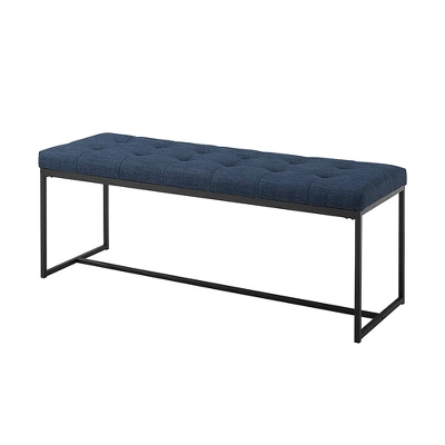 48" Upholstered Bench With Metal Base - Saracina Home 4 48" Upholstered Bench With Metal Base - Saracina Home - Image 4