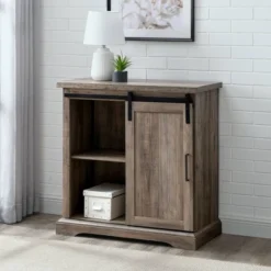 Tertia Grooved Sliding Barn Door Transitional Accent Cabinet - Saracina Home 14 Tertia Grooved Sliding Barn Door Transitional Accent Cabinet - Saracina Home -Saracina Home GUEST baa6c551 b5a6 44a9 b601 63d0426173d8