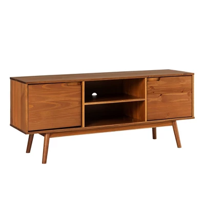 Solid Wood Mid-Century Modern TV Stand For TVs Up To 65" - Saracina Home 14 Solid Wood Mid-Century Modern TV Stand For TVs Up To 65" - Saracina Home - Image 14