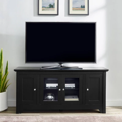 Closed Storage Wood TV Stand Console For TVs Up To 55" - Saracina Home 4 Closed Storage Wood TV Stand Console For TVs Up To 55" - Saracina Home - Image 4