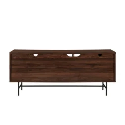 Modern Vinyl Record Player Storage TV Stand For TVs Up To 65" Dark Walnut - Saracina Home -Saracina Home GUEST bdb38e2e ccf7 4a2b a4ee 537304c5acc6