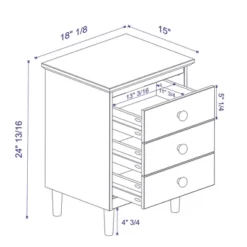 Stiva Classic Mid-Century Modern 3 Drawer Nightstand - Saracina Home 34 Stiva Classic Mid-Century Modern 3 Drawer Nightstand - Saracina Home -Saracina Home GUEST bee22175 0b98 4727 8437 b5e06a3b01e7