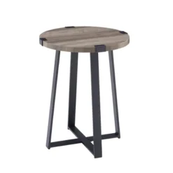 Wrightson Urban Industrial Faux Wrap Leg Round Side Table - Saracina Home -Saracina Home GUEST c0dad188 2808 4653 a67c 8188c7921417
