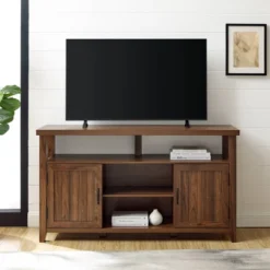 Modern Farmhouse Highboy Double Grooved Door TV Stand For TVs Up To 65" - Saracina Home 13 Modern Farmhouse Highboy Double Grooved Door TV Stand For TVs Up To 65" - Saracina Home -Saracina Home GUEST c58d0991 cf53 4676 922d 6994390786dd