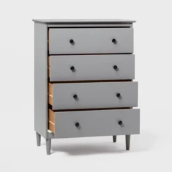 Stiva Classic Mid-Century Modern Vertical 4 Drawer Dresser Gray - Saracina Home 30 Stiva Classic Mid-Century Modern Vertical 4 Drawer Dresser Gray - Saracina Home -Saracina Home GUEST c6d60492 56f3 4f0f 8f26 9a44ebfeb42d