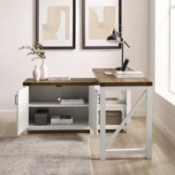 Farmhouse Rustic L Shaped Desk With Storage - Saracina Home -Saracina Home GUEST c7ccdabf 2d3d 4727 baa5 0f1816bdbce7