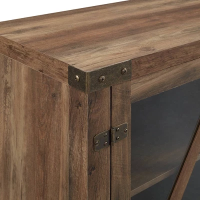 Clarabelle Transitional Glass Barn Door TV Stand For TVs Up To 65" - Saracina Home 5 Clarabelle Transitional Glass Barn Door TV Stand For TVs Up To 65" - Saracina Home - Image 5