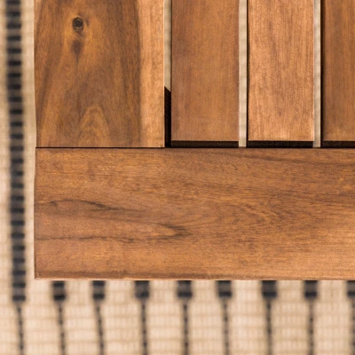 Acacia Wood Patio Simple Rectangle Dining Table - Saracina Home 12 Acacia Wood Patio Simple Rectangle Dining Table - Saracina Home - Image 12