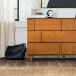 Modern Vertical Accent Solid Wood 6 Drawer Double Dresser - Saracina Home 30 Modern Vertical Accent Solid Wood 6 Drawer Double Dresser - Saracina Home -Saracina Home GUEST cd7c2818 9a18 469d 807e 39f6e5d38ae6
