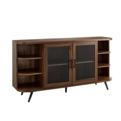 Mid-Century Modern Glass Double Door Curved Sideboard - Saracina Home 15 Mid-Century Modern Glass Double Door Curved Sideboard - Saracina Home -Saracina Home GUEST ce4914fa 6105 4974 a2e8 87117c0896f8
