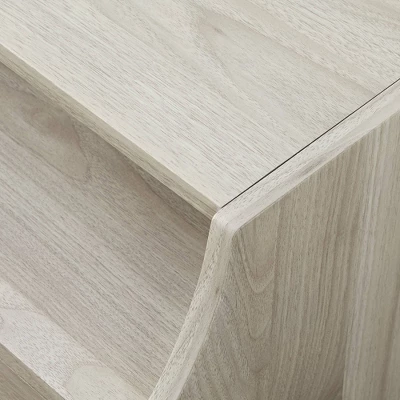 Fluted Glass Double Door Nightstand With USB Port - Saracina Home 4 Fluted Glass Double Door Nightstand With USB Port - Saracina Home - Image 4