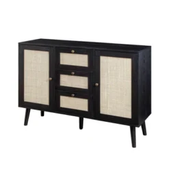 Modern Boho Wood And Rattan Storage Sideboard Black - Saracina Home 13 Modern Boho Wood And Rattan Storage Sideboard Black - Saracina Home -Saracina Home GUEST d0eaf357 1fe7 4214 9913 411413a9d23c