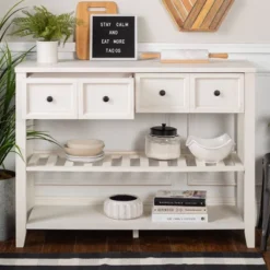 48" Farmhouse Solid Wood 2 Drawer Buffet White - Saracina Home 16 48" Farmhouse Solid Wood 2 Drawer Buffet White - Saracina Home -Saracina Home GUEST d14be0db 9591 4712 bd66 b181051f2d7c
