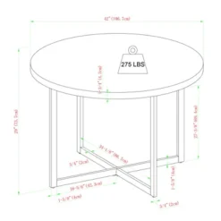 Modern 42" Round Intersecting Leg Dining Table Dark Walnut - Saracina Home 14 Modern 42" Round Intersecting Leg Dining Table Dark Walnut - Saracina Home -Saracina Home GUEST d1ae7de7 e32a 45f4 b582 bd6267739b02