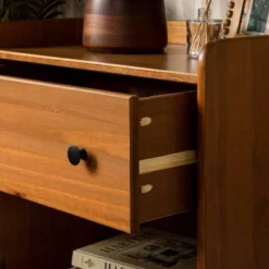 Set Of 2 Katie Transitional Tray Top 1 Drawer Solid Wood Nightstands Caramel - Saracina Home 11 Set Of 2 Katie Transitional Tray Top 1 Drawer Solid Wood Nightstands Caramel - Saracina Home -Saracina Home GUEST d6c58c76 0690 448a 9554 69c6d963e275