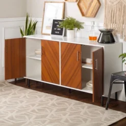 Angelo Modern Bookmatch 4 Door Sideboard - Saracina Home -Saracina Home GUEST d863a166 4124 462b a847 cb74134e7fb2