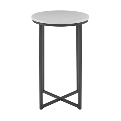Vivian Glam X Leg Round Side Table - Saracina Home 3 Vivian Glam X Leg Round Side Table - Saracina Home - Image 3