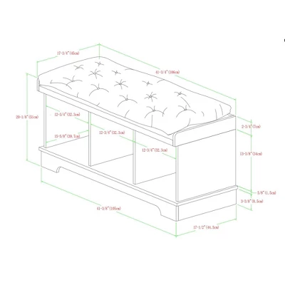 42" Upholstered Wood Entryway Bench With Storage - Saracina Home 4 42" Upholstered Wood Entryway Bench With Storage - Saracina Home - Image 4