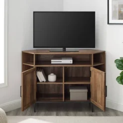 Atticus Modern Farmhouse 2 Door Corner TV Stand For TVs Up To 55" Rustic Oak - Saracina Home 16 Atticus Modern Farmhouse 2 Door Corner TV Stand For TVs Up To 55" Rustic Oak - Saracina Home -Saracina Home GUEST ddaa755e d260 41e3 9b45 b1bba75878ea
