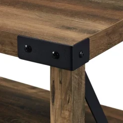 Sophie Rustic Farmhouse X Frame Glass Doors TV Stand For TVs Up To 80" Rustic Oak - Saracina Home 17 Sophie Rustic Farmhouse X Frame Glass Doors TV Stand For TVs Up To 80" Rustic Oak - Saracina Home -Saracina Home GUEST de7fd955 7820 42c3 b70b 07b1f285305b