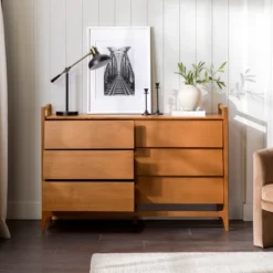 Mid-Century Modern Solid Wood Paneled 6 Drawer Dresser - Saracina Home 18 Mid-Century Modern Solid Wood Paneled 6 Drawer Dresser - Saracina Home -Saracina Home GUEST deb721f2 95f6 46ae 8016 1329377b82dd