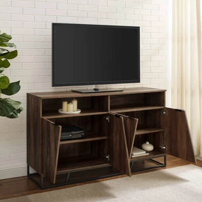 58" 4 Door Contemporary Storage Console Sideboard - Saracina Home 6 58" 4 Door Contemporary Storage Console Sideboard - Saracina Home - Image 6