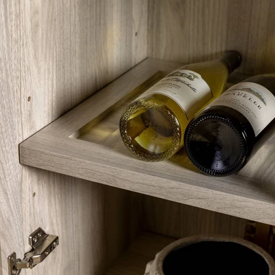 68" Boho Modern Tall Storage Wood Cabinet - Saracina Home 10 68" Boho Modern Tall Storage Wood Cabinet - Saracina Home - Image 10