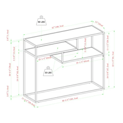 Modern 3 Tier Console Table - Saracina Home 8 Modern 3 Tier Console Table - Saracina Home - Image 8
