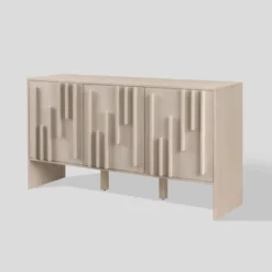 Modern Staggered Vertical Accent 3 Door Sideboard - Saracina Home -Saracina Home GUEST e254c99a 7605 47b3 94ba 67f411415f58