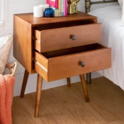 Greenberg 2 Drawer Mid-Century Modern Solid Wood Nightstand - Saracina Home 11 Greenberg 2 Drawer Mid-Century Modern Solid Wood Nightstand - Saracina Home -Saracina Home GUEST e325e445 1dcb 41b8 bf82 bd67a41d44b1