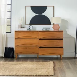 Mid-Century Modern Contoured 6 Drawer Dresser - Saracina Home 29 Mid-Century Modern Contoured 6 Drawer Dresser - Saracina Home -Saracina Home GUEST e3d278c0 2027 4917 98d0 1a8a534d229b